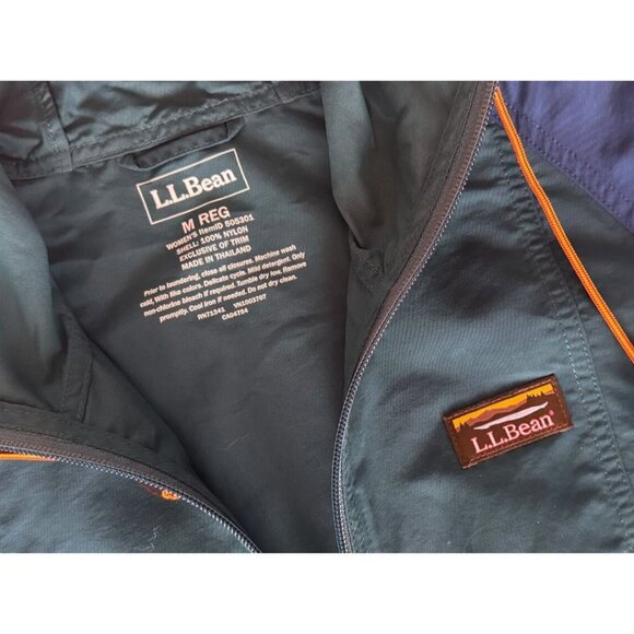 LL BEAN Women's Mountain Classic Colorblock Anorak Jacket Sz M - Picture 7 of 8